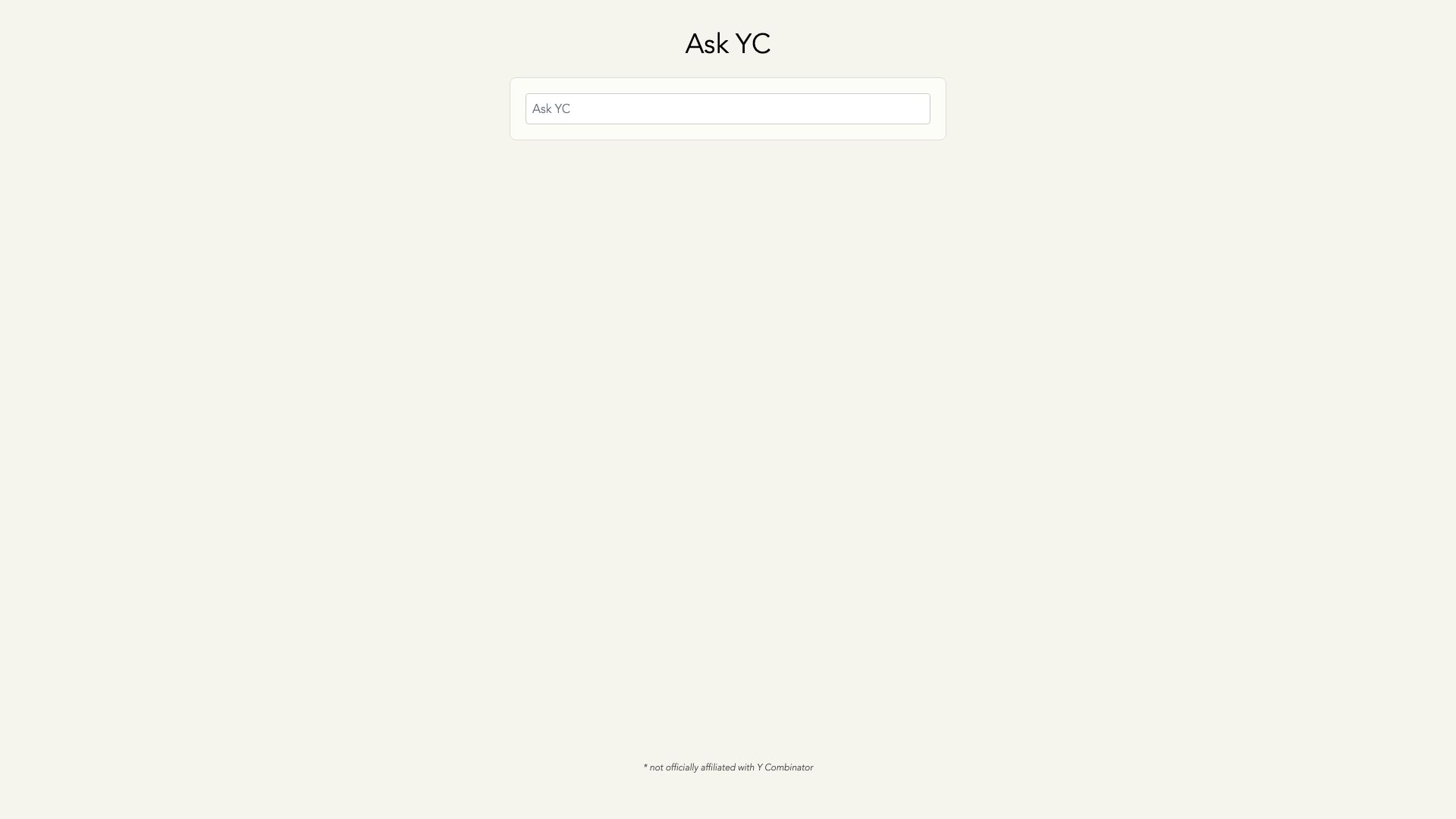 Ask YC