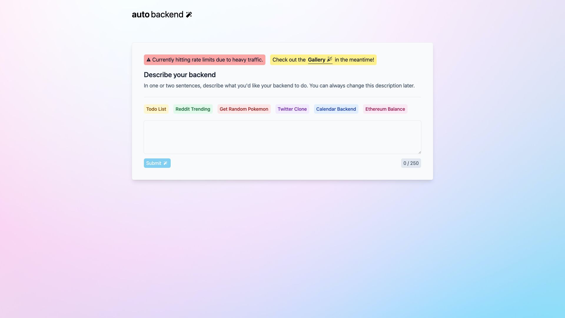 Auto Backend