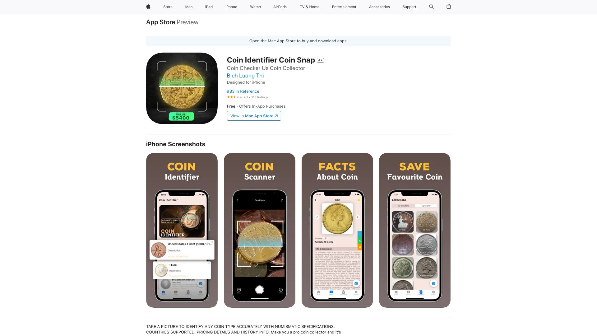 Coin Identifier Coin Snap