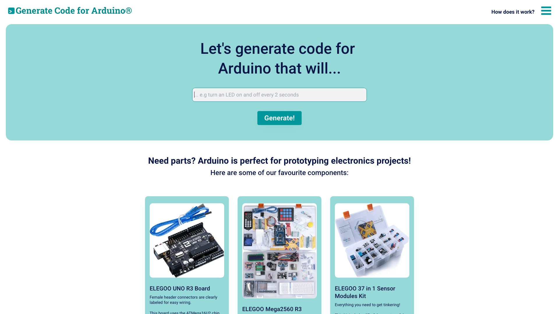 Duino Code Generator