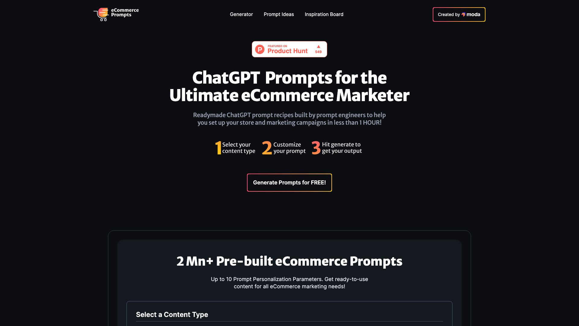 ECommerce Prompt Generator