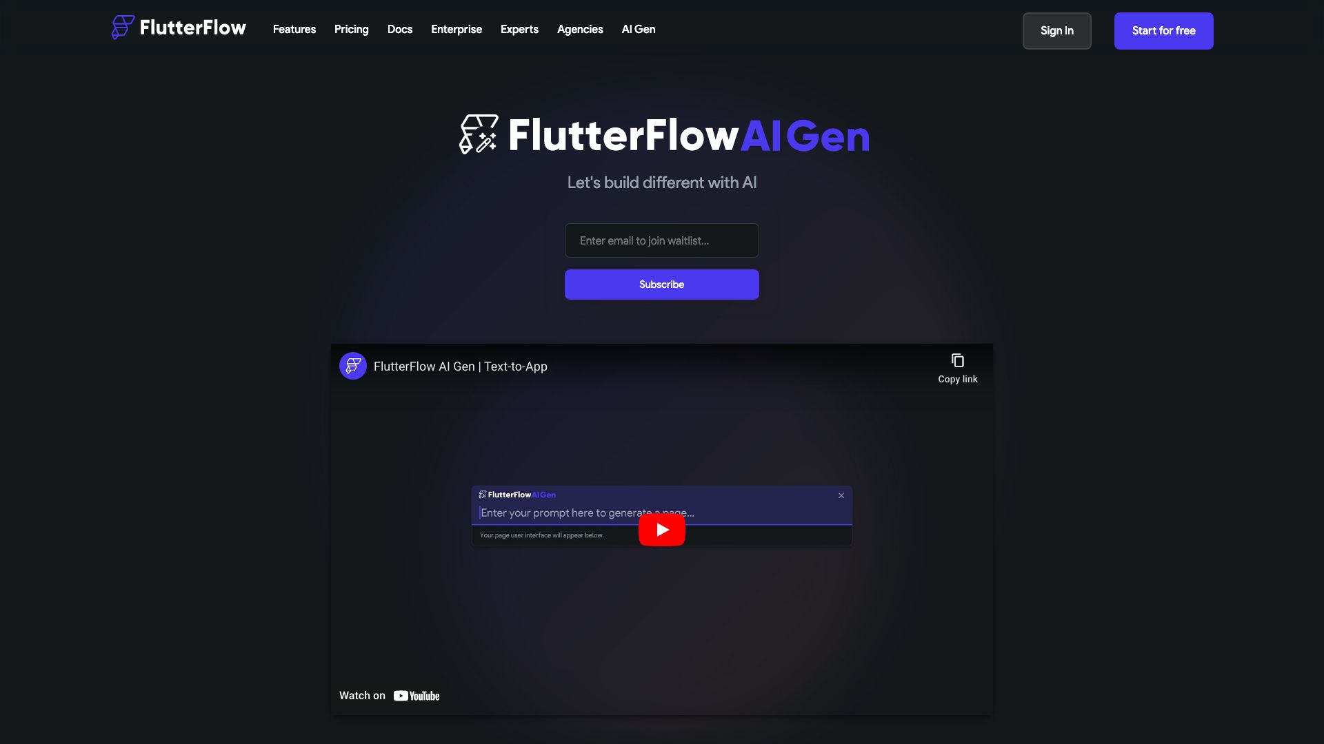 FlutterFlow AI Gen