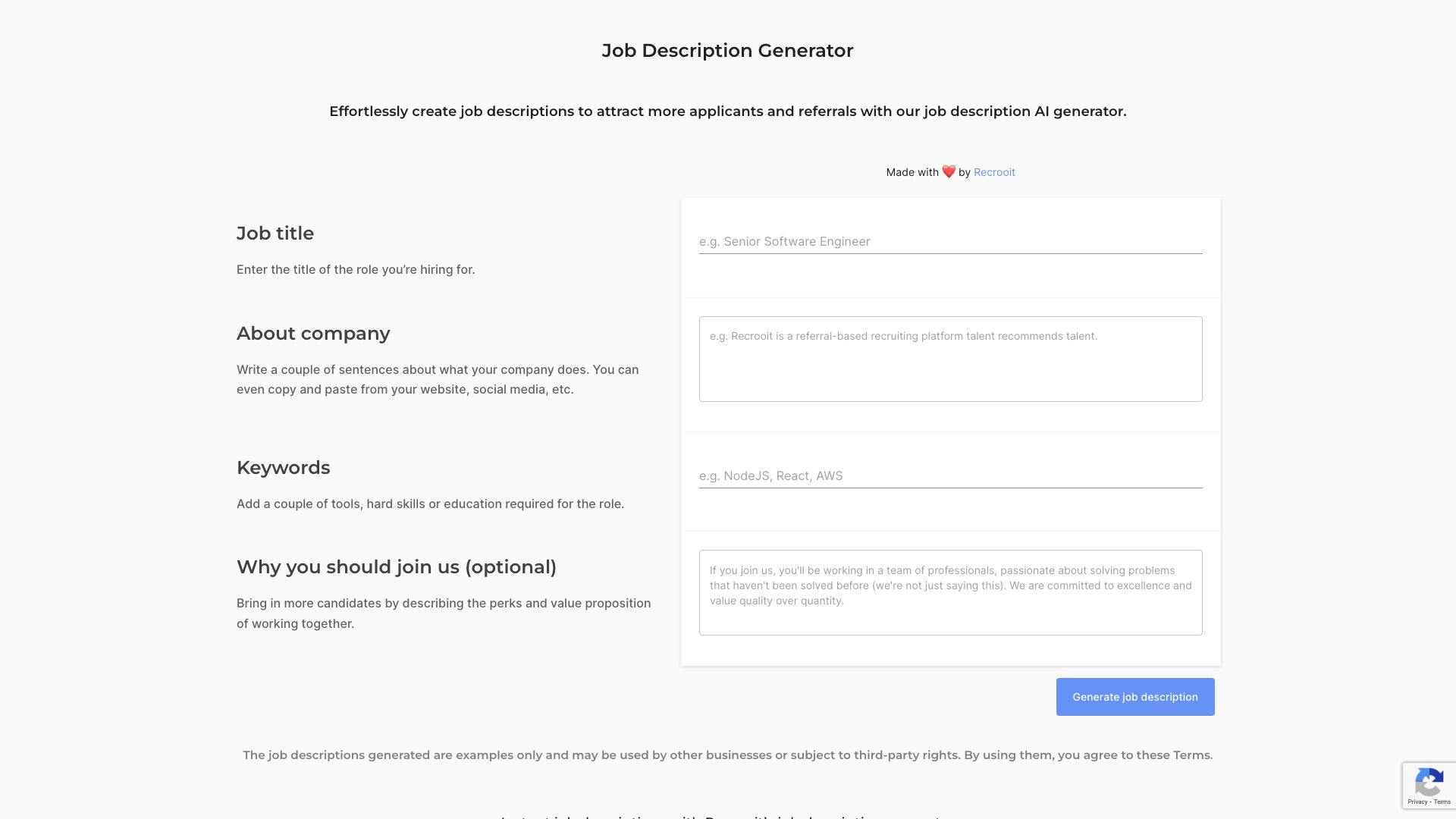 Job Description Generator