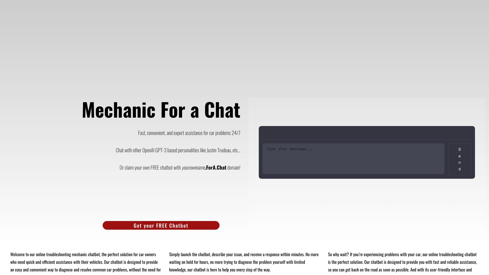 Mechanic For A Chat