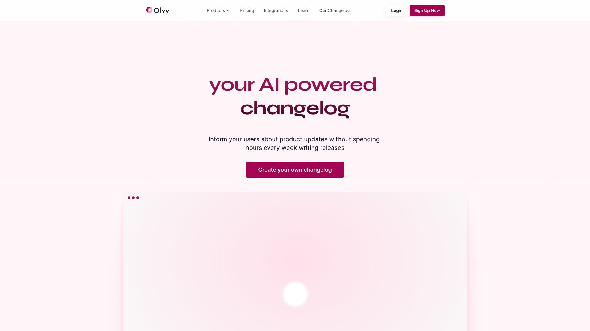 Olvy Changelogs