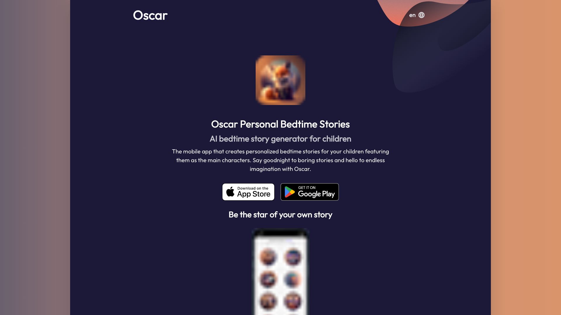 Oscar - bedtime story generator